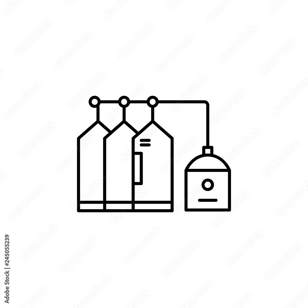 Poster factory, resource, stock icon. element of production icon for mobile concept and web apps. thin line