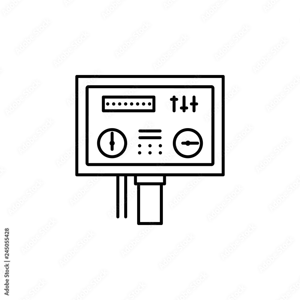 Poster factory, panel icon. element of production icon for mobile concept and web apps. thin line factory, 