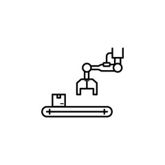 factory, crane, box icon. Element of production icon for mobile concept and web apps. Thin line factory, crane, box icon can be used for web and mobile