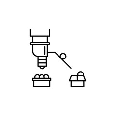 factory, machine, production icon. Element of production icon for mobile concept and web apps. Thin line factory, machine, production icon can be used for web and mobile