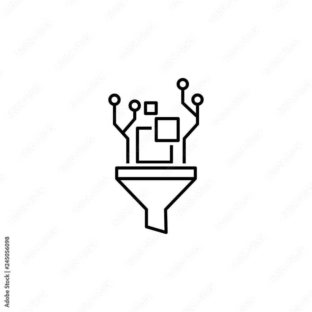 Poster data, filter icon. element of technological data icon for mobile concept and web apps. thin line dat