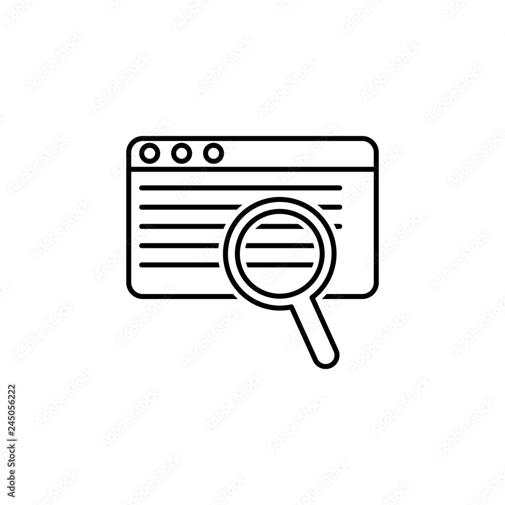 Poster data, search icon. element of technological data icon for mobile concept and web apps. thin line dat