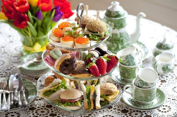 traditional English tea, high tea , tea party