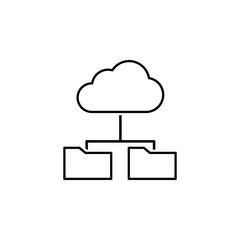 data, cloud icon. Element of technological data icon for mobile concept and web apps. Thin line data, cloud icon can be used for web and mobile