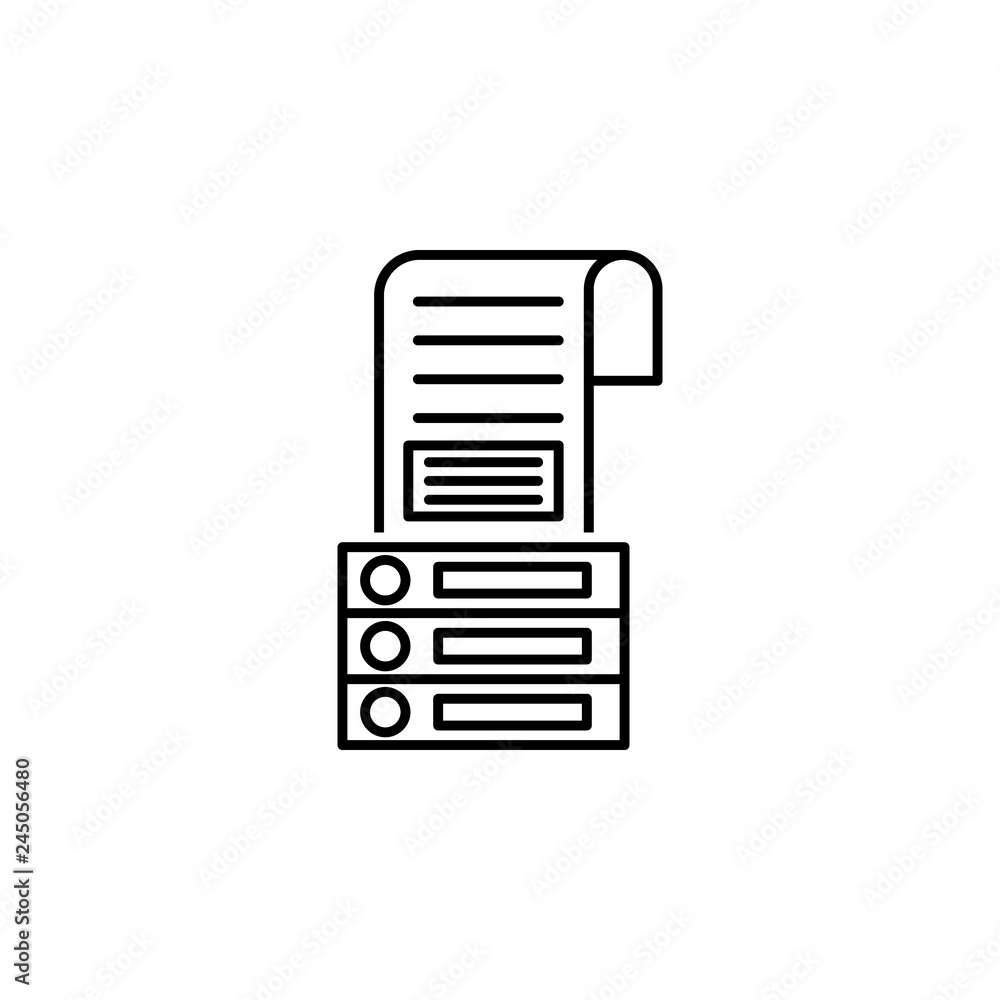 Poster data, database icon. element of technological data icon for mobile concept and web apps. thin line d