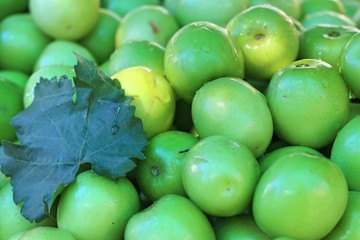 Green jujube on street food