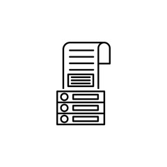 data, database icon. Element of technological data icon for mobile concept and web apps. Thin line data, database icon can be used for web and mobile