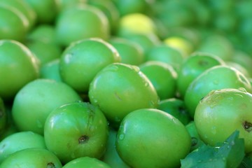 Green jujube on street food