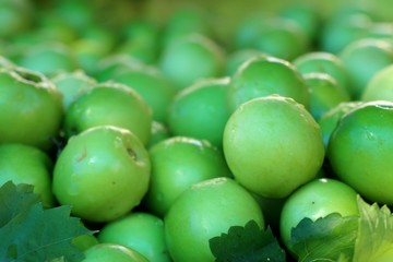 Green jujube on street food