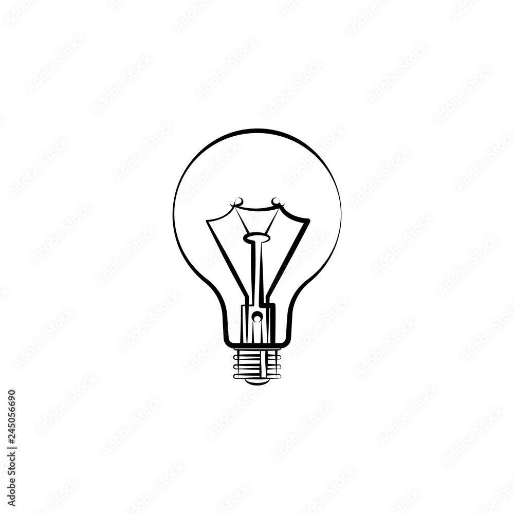 Aufkleber light bulb icon. element of lighting icon. thin line icon for website design and development, app de