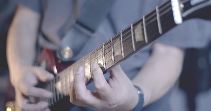 Play tapping technique in recording session.