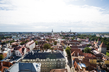 Fototapeta na wymiar Aerial view of old town in Tallinn, Estonia