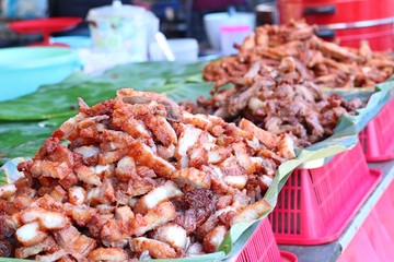Fried pork at street food