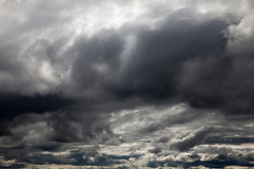 Dark clouds, close-up