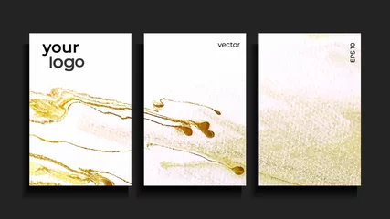 Poster Im Rahmen Vector cards. Set of templates cover and sheets. Abstract painted background. Fluid colors backgrounds.  © KseniaZu