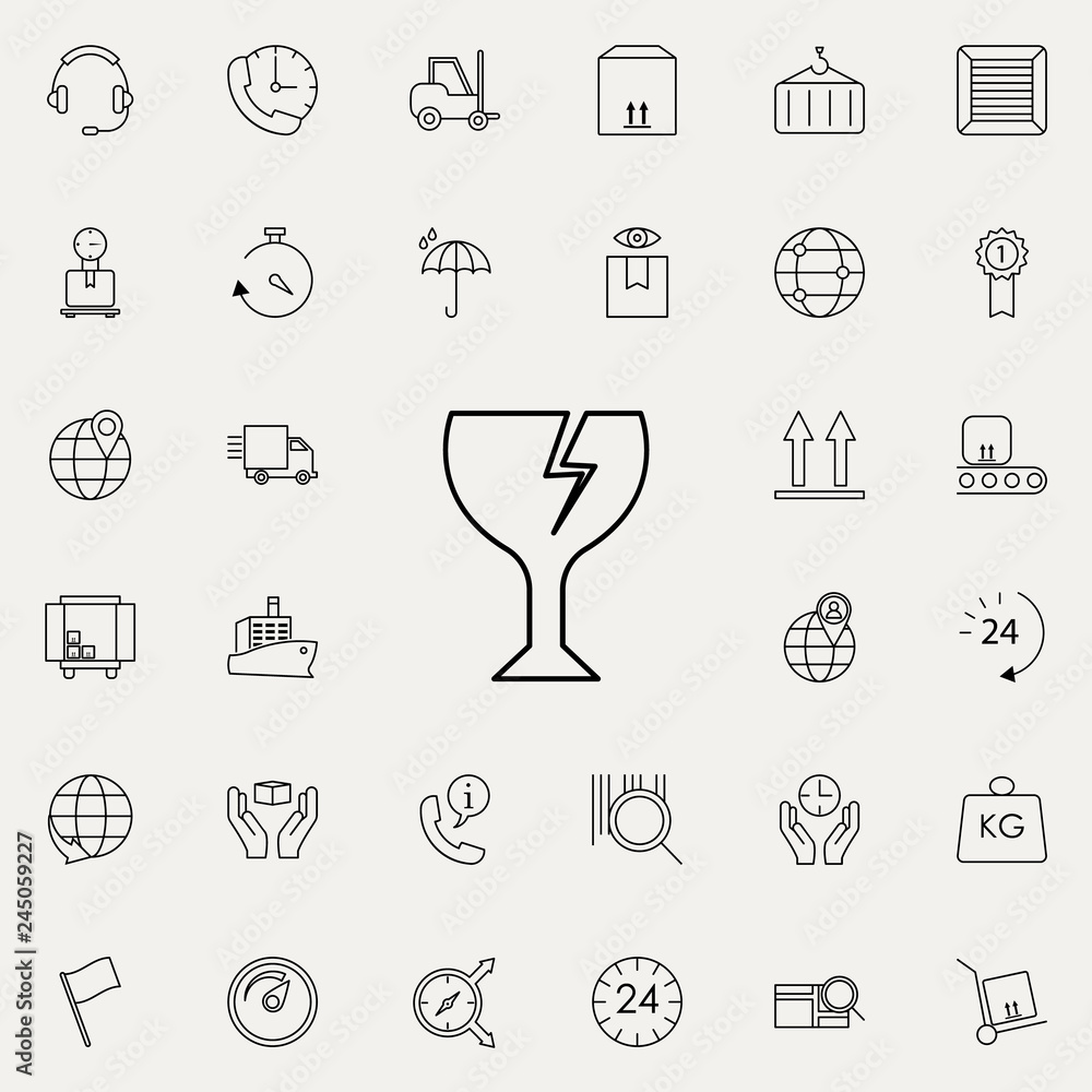 Poster broken icon. logistics icons universal set for web and mobile