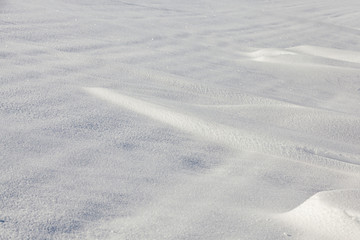 Snowdrifts in winter