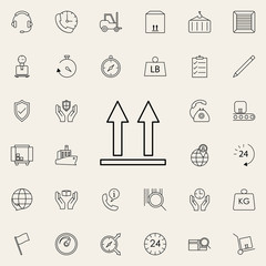 up arrows icon. logistics icons universal set for web and mobile