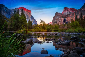 Foto op Plexiglas anti-reflex Twilight Reflections on Yosemite Valley, Yosemite National Park, California  © Stephen