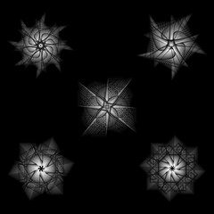 Holiday patterns of stars and flowers for gifts ground