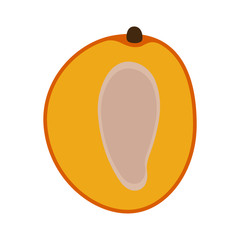 Isolated cut mango image. Vector illustration design