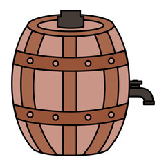 wooden wine barrel