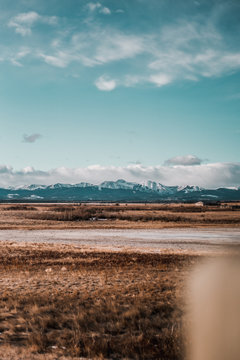 Canada Rocky Mountains from the Trans-Canada Highway in winter