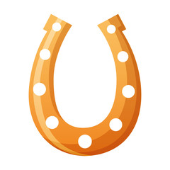 horseshoe on white background