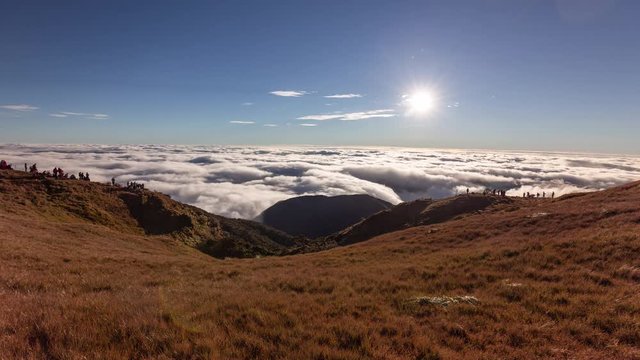 The famous sea of clouds on Mount Pulag, Philippines. It is the third highest mountain in the Philippines.