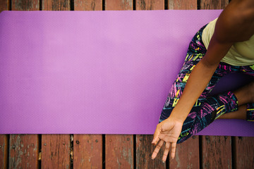 Woman meditating