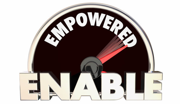 Enablement Empowered Support Speedometer 3d Illustration