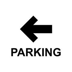 parking arrow sign left direction