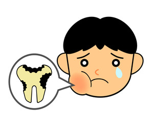 虫歯に苦しむ子供