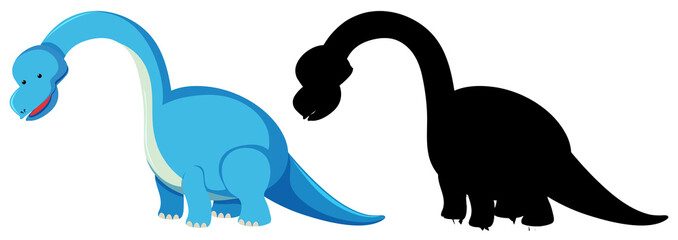 Set of dinosaur character
