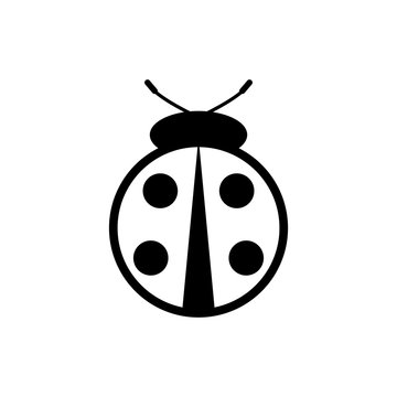 ladybug icon outline vector