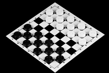 Checkers is a popular ancient Board logic antagonistic game with special black and white pieces, on...