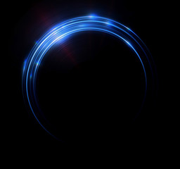 Vivid abstract background. Beautiful design of rotation frame.  .Mystical portal. Bright sphere lens. Rotating lines. Glow ring. .Magic neon ball. Led blurred swirl. Spiral glint lines.