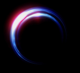 Vivid abstract background. Beautiful design of rotation frame.  .Mystical portal. Bright sphere lens. Rotating lines. Glow ring. .Magic neon ball. Led blurred swirl. Spiral glint lines.