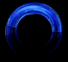 Vivid abstract background. Beautiful design of rotation frame.  .Mystical portal. Bright sphere lens. Rotating lines. Glow ring. .Magic neon ball. Led blurred swirl. Spiral glint lines.