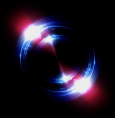 Vivid abstract background. Beautiful design of rotation frame.  .Mystical portal. Bright sphere lens. Rotating lines. Glow ring. .Magic neon ball. Led blurred swirl. Spiral glint lines.