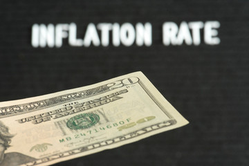 Dollar Geldscheine und die Inflation in USA