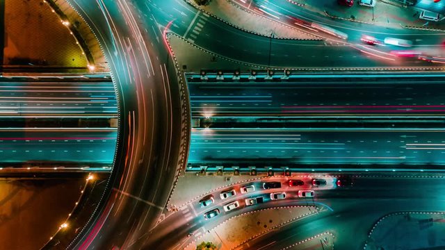 Circle Road traffic an important infrastructure in Bangkok Thailand