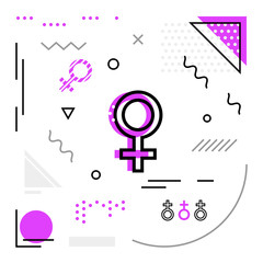 Modern background with Venus Symbol icons