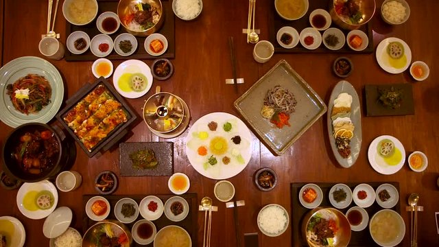 Stunning Culinary Experience of Traditional Korean Food Asian Buffet Selection