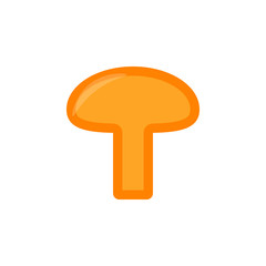 Mushroom icon in flat style izolated on white background. Vector illustration