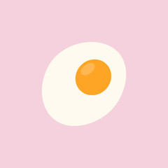 Omlet icon in flat style izolated on pink background. Vector illustration