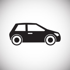 Car icon on white background for graphic and web design, Modern simple vector sign. Internet concept. Trendy symbol for website design web button or mobile app