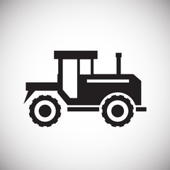 Tractor icon on white background for graphic and web design, Modern simple vector sign. Internet concept. Trendy symbol for website design web button or mobile app