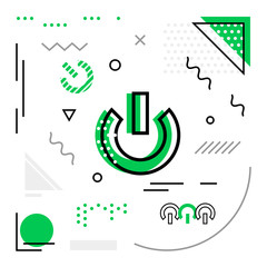 Modern background with Power icons