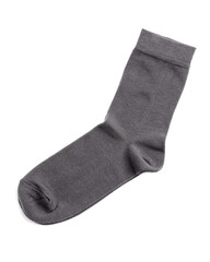 Grey socks on a white background